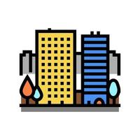 real estate house color icon vector illustration