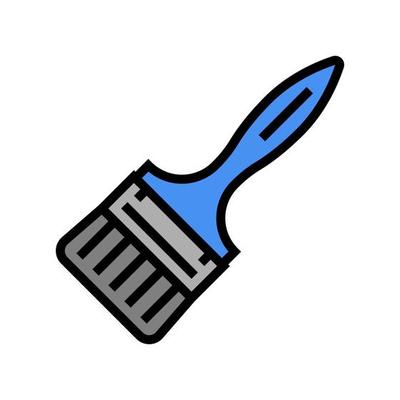 brush tool color icon vector illustration