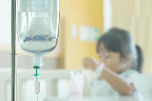 saline solution and child patients photo