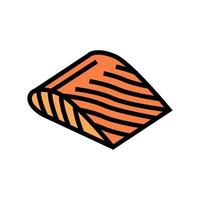 fillet salmon color icon vector illustration