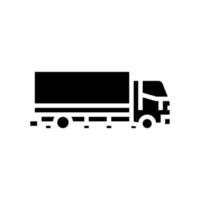 camión transporte glifo icono vector ilustración