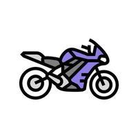ilustración de vector de icono de color de motocicleta eléctrica