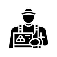 candy seller glyph icon vector illustration