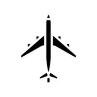 plane air transport glyph icon vector illustration