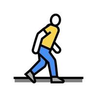 walk people color icon vector illustration