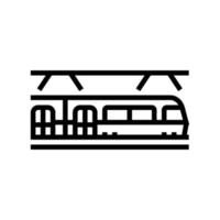 subway metro transport line icon vector illustration