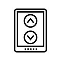 screen scroll line icon vector illustration