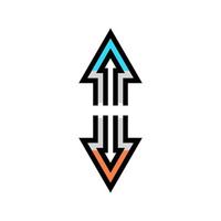 arrow scroll color icon vector illustration