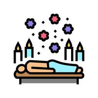 ilustración de vector de icono de color de tratamiento de spa