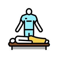 Ilustración de vector de icono de color de terapeuta de masaje