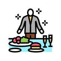 Ilustración de vector de icono de color de negocio de catering