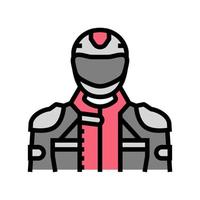 biker rider color icono vector ilustración