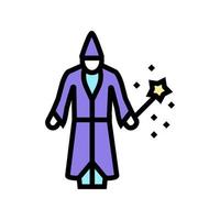 wizard magic color icon vector illustration