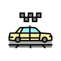 ilustración de vector de icono de color de taxi