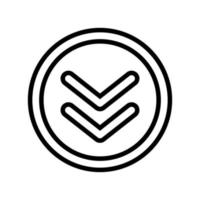 button scroll line icon vector illustration