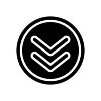 button scroll glyph icon vector illustration