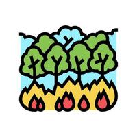 tree fire color icon vector illustration