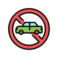 stop car color icon vector illustration