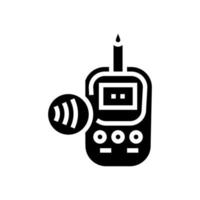 glucometer contactless glyph icon vector illustration