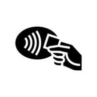 payment contactless glyph icon vector illustration