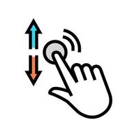 gesture hand scroll color icon vector illustration