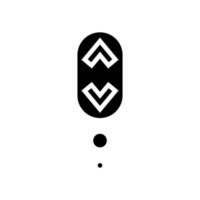símbolo de desplazamiento glifo icono vector ilustración