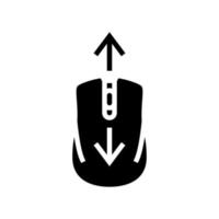 mouse scroll glyph icon vector illustration
