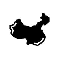 ilustración de vector de icono de glifo de país de china