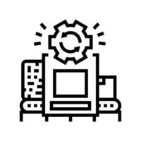 recycle plant line icon vector illustration