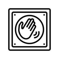 switch contactless line icon vector illustration