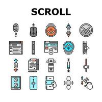 Scroll Computer Mouse Cursor Icons Set Vector