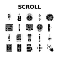 Scroll Computer Mouse Cursor Icons Set Vector