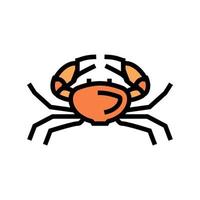 crab seafood color icon vector illustration