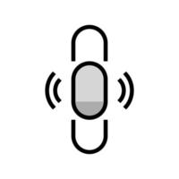 thin transparent scroll color icon vector illustration