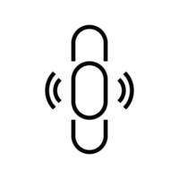thin transparent scroll line icon vector illustration