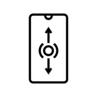 mobile scroll line icon vector illustration