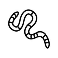 worm insect line icon vector illustration