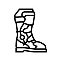 boot motorcycle line icon vector illustration