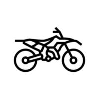 Ilustración de vector de icono de línea de motocicleta dirtbike