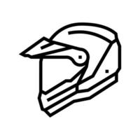 casco motocicleta línea icono vector ilustración
