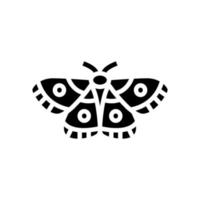 moth insect glyph icon vector illustration