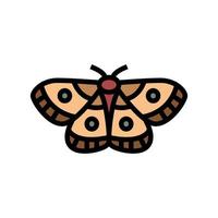 moth insect color icon vector illustration