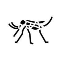 mosquito insect glyph icon vector illustration