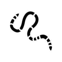 gusano insecto glifo icono vector ilustración