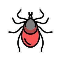 garrapata insecto color icono vector ilustración