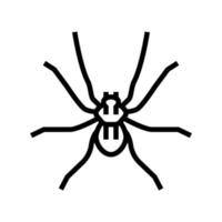 araña insecto línea icono vector ilustración