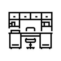 cabinet furniture line icon vector illustration