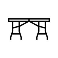 folding table color icon vector illustration