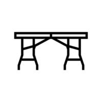 folding table line icon vector illustration