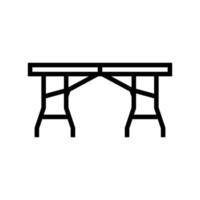 folding table line icon vector illustration